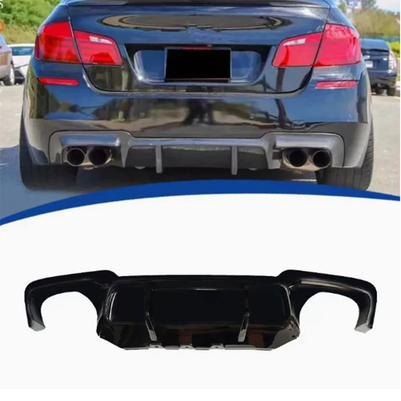 

For BMW 5 Series M5 F10 F18 2010-2016 glossy black Car Rear Bumper Diffuser Rear Splitters Spoiler black Back lip body kit