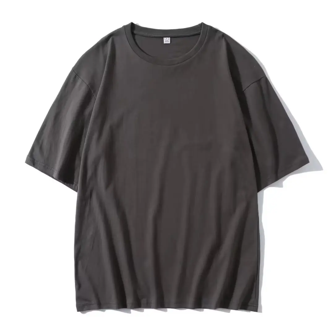 Summer Men's Solid Color T-shirt Trend Loose Casual Thin Breathable Half Sleeve Port Wind Ins Casual Five-quarter Sleeve