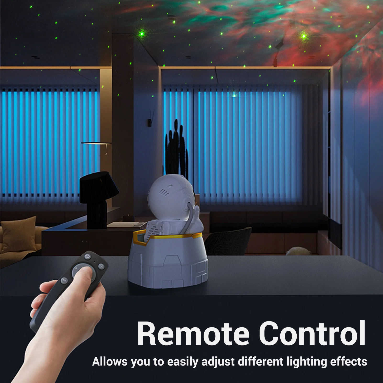 LED ستار العارض أباجورة سمّاعات بلوتوث أجواء ضوء الليل لغرفة النوم ستار العارض لغرفة النوم