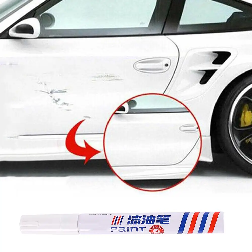 Car Scratch Repair Paint Pen Quick-drying Waterproof Metal Touch-up Pens Oil-based Marker Pen Set Auto Scratch Remover Pens