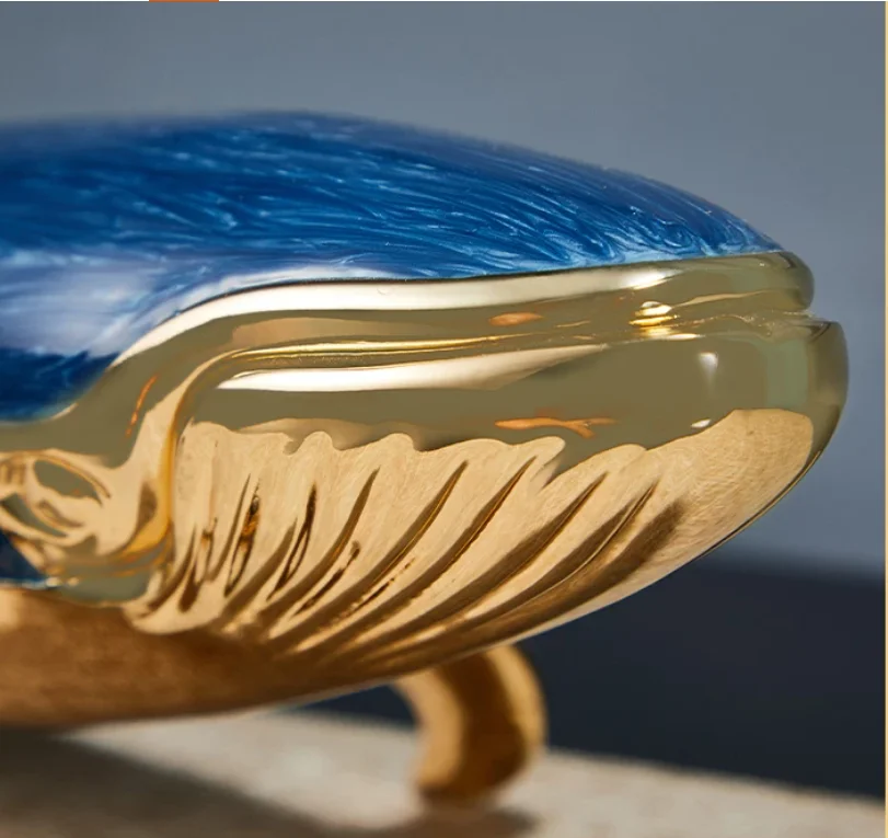 Living room whale ornament entrance wine cabinet model room Bogu rack creative decoration