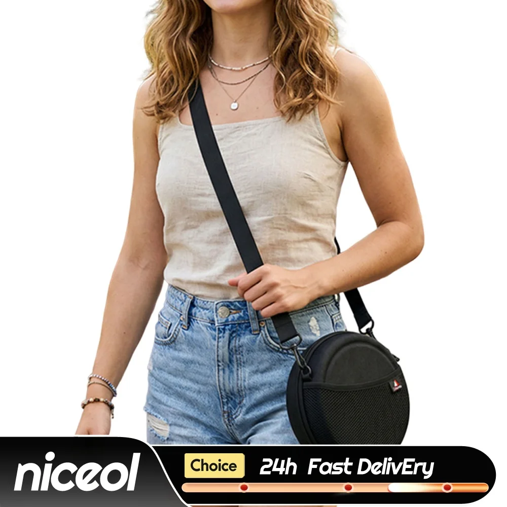 Portable CD Player Bag for 6 Inch CD Player  Cable Accessories Travel Carrying Storage Holder with Net Drop-Proof