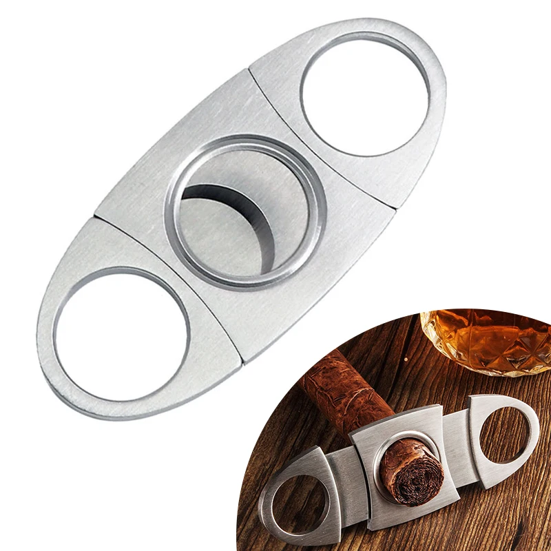 1Pcs Cigar Cutter Metal Classic Guillotine Scissors Gift Portable Smoking Accessories Gifts for Man Cool Gadgets Stainless