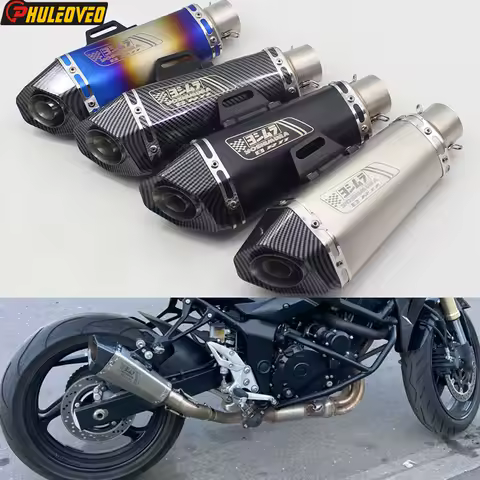 ID 51mm Universal Motorcycle Exhaust Muffler Escape DB KillerforKTM FZ8 FZ1 MT07 09 ZX6R ZX10 Z900 CB400 CBR1000 GSXR1000 GSR750