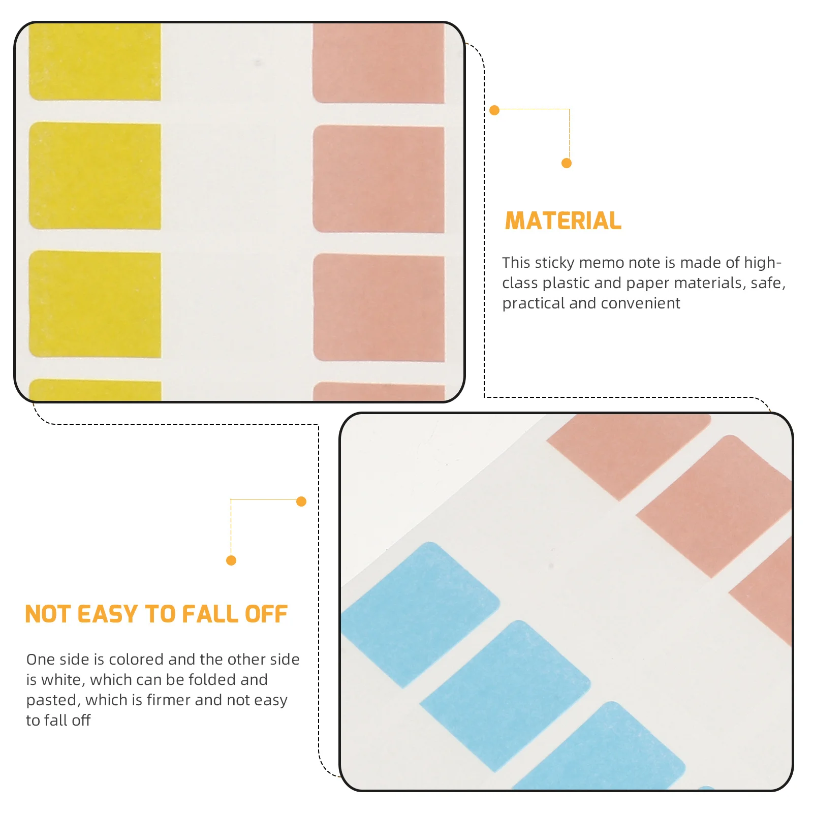 

240Pcs Memo Index Stickers Double-Sided Colored Adhesive Notes Writable Book Markers Multipurpose File Classification Labels