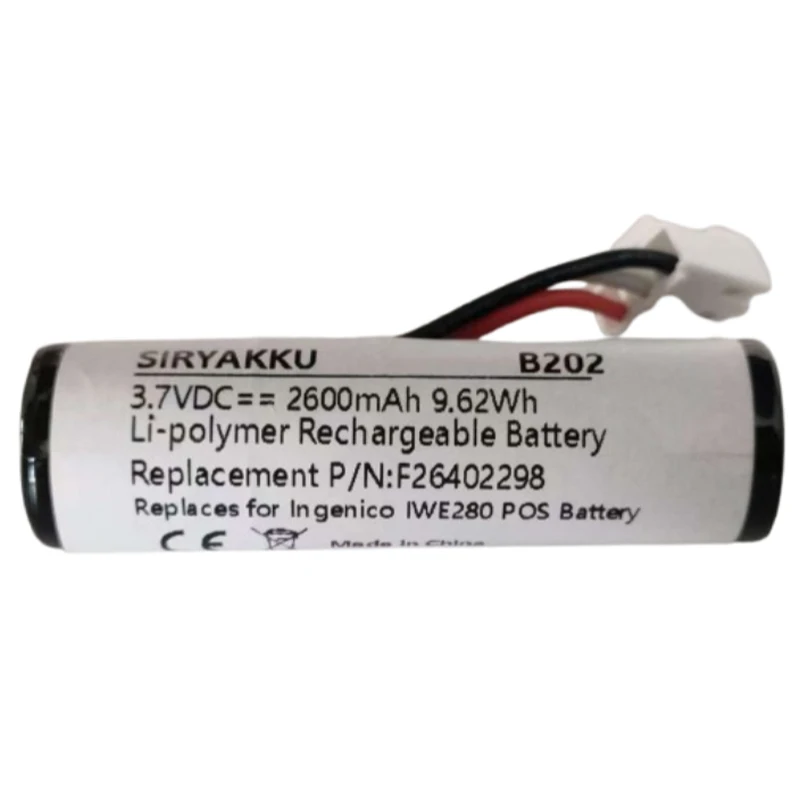 F26401964  Li-ion Battery for Ingenico Iwe280 IWL220 iWL220 GPRS 3.7V 2600mAh,F26402298 296110884 L01J44006 F26402274 L01J44007