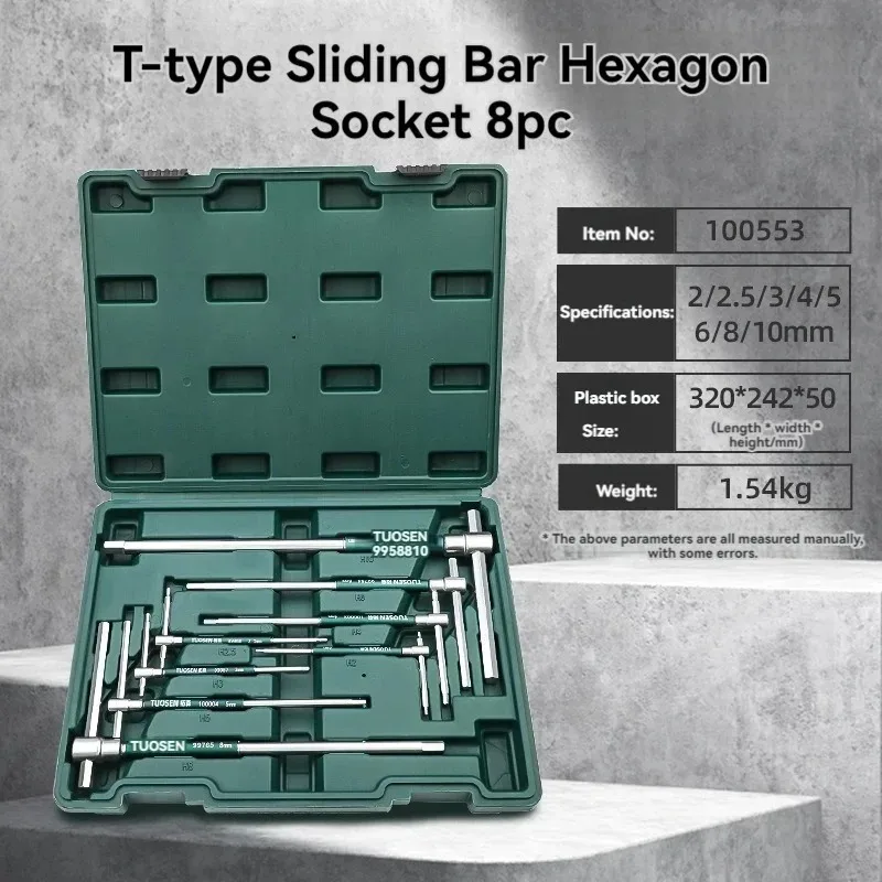 Jeu de clés hexagonales à poignée en T, clé Allen à longue portée avec barre en T coulissante pour couple élevé, outil professionnel pour vélos et machines