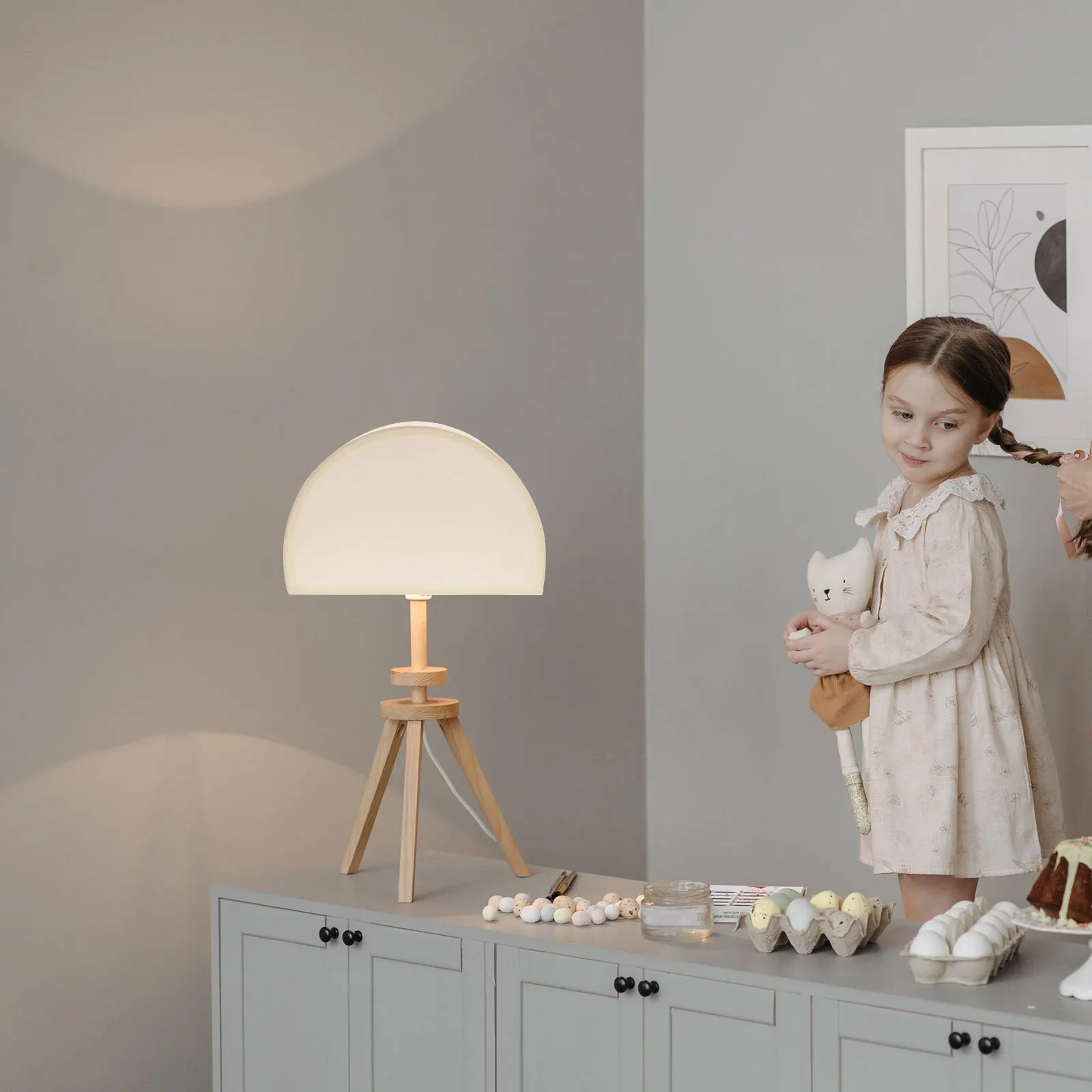 

1pcs Half Circle Lamp Shade E27 Base For Desk Bedside Floor Lamp Replacement Vintage Style Light Cover Small Lampshade Indoor