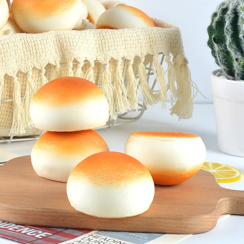 Funny Slow Rebound Simulation Bread Decompression Toys Realistic Small Bun Food Models Decorative Ornament Photography Props