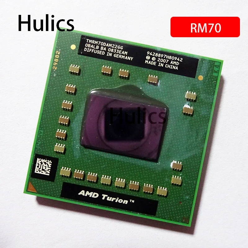 Used  AMD Turion 64 X2 Mobile technology RM-70 RM 70 RM70 2.0 GHz Dual-Core Dual-Thread CPU Processor TMRM70DAM22GG Socket S1