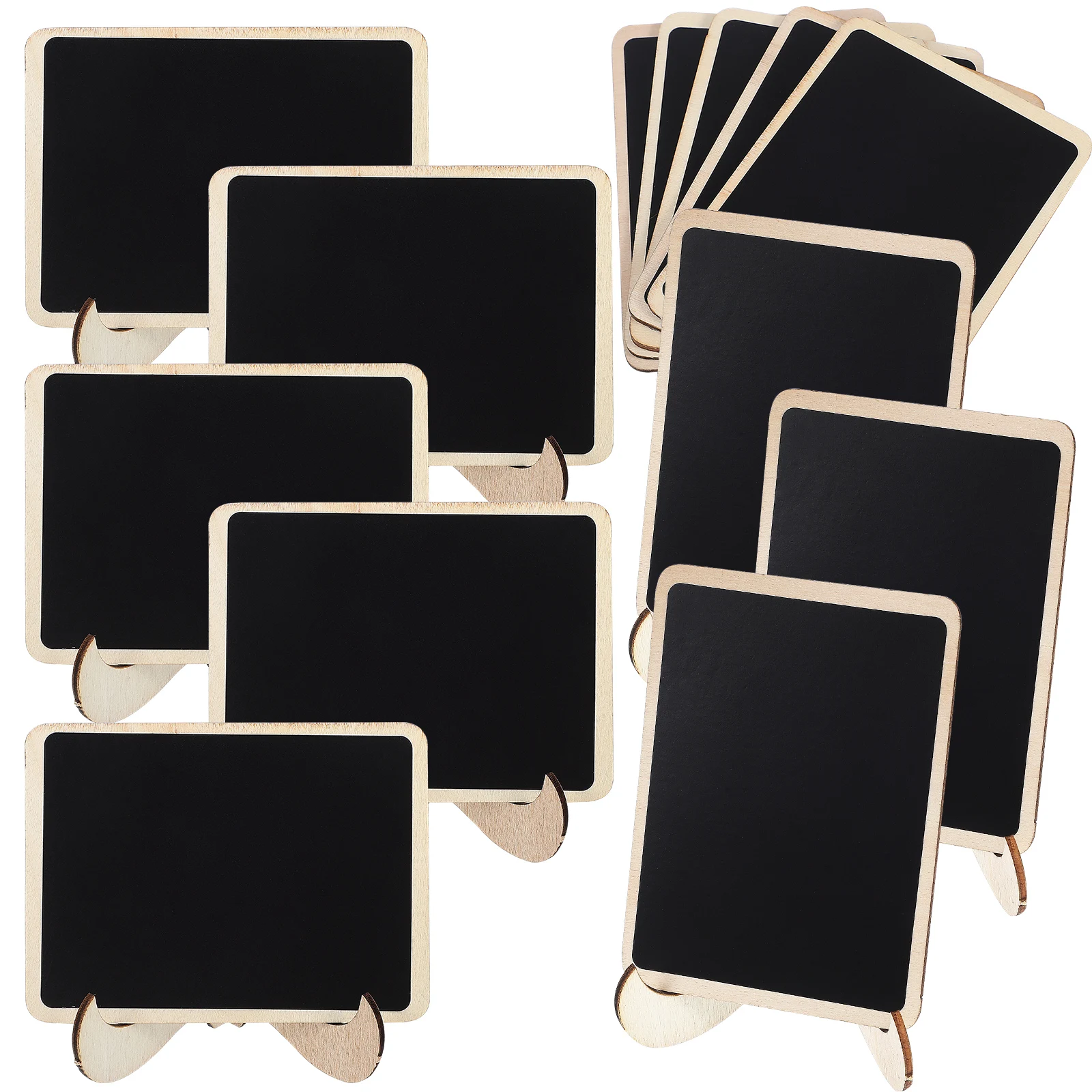 

15 Mini Signs PVC Sticker Writing Board Table Top Chalkboard Sign Easel Small Food Display Storage Tool