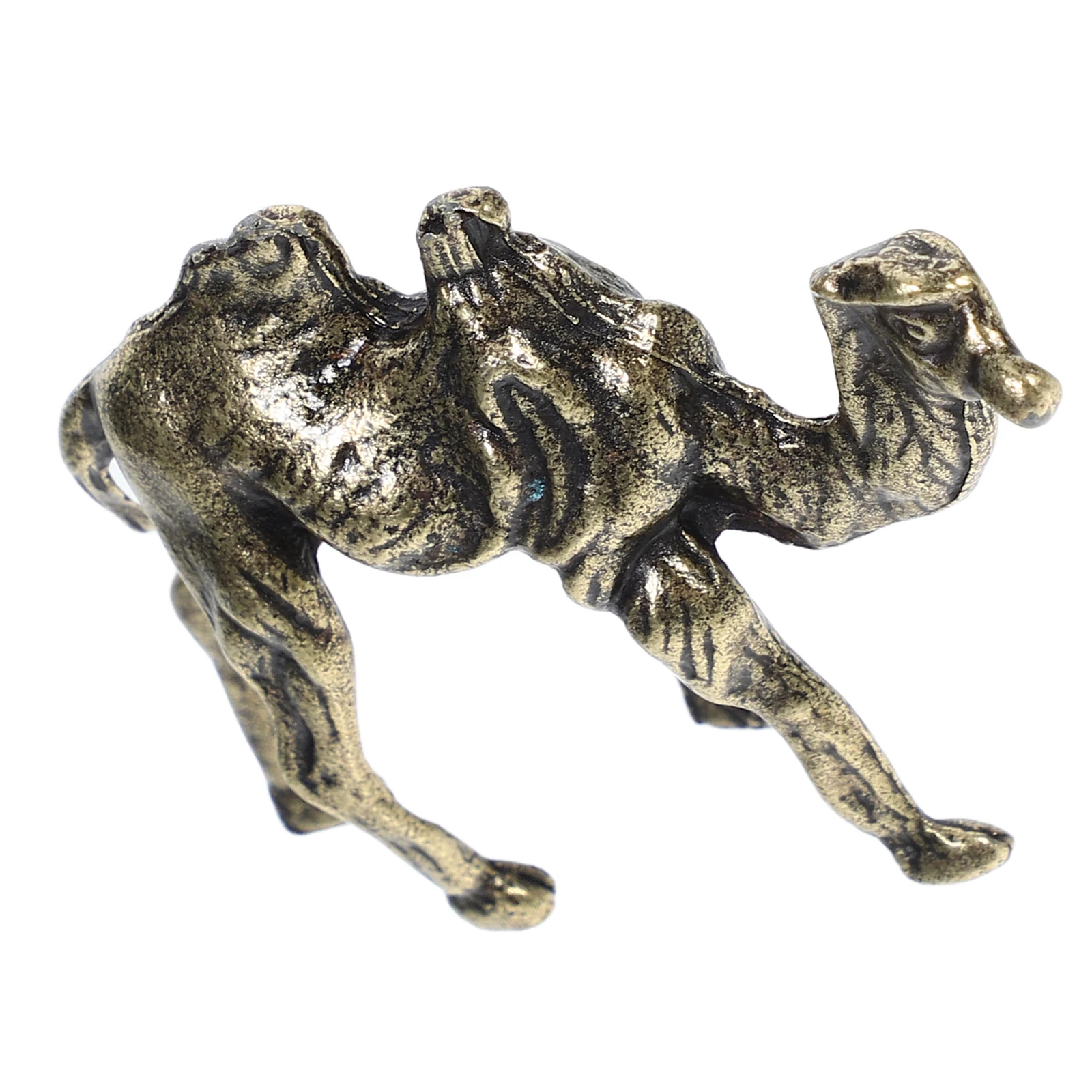 

Brass Ornaments Vintage Metal Statue Decor Small Figurine Miniature Desktop Golden Bronze