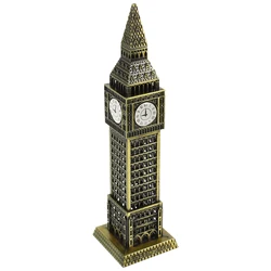 Modelo de Big Ben de Inglaterra, modelo de construcción de Big Ben, adorno de Arquitectura de Londres, paisaje de mesa para pasillo, decoración de habitación, artesanía