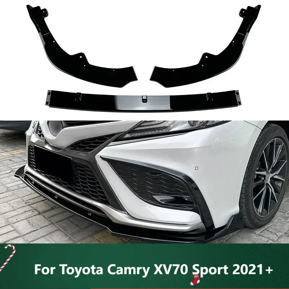 

New！For Toyota Camry XV70 Sport 2021+ Car Front Bumper Lip Splitter Diffuser Body Kits Spoiler Bumper Guard Protector Accessorie