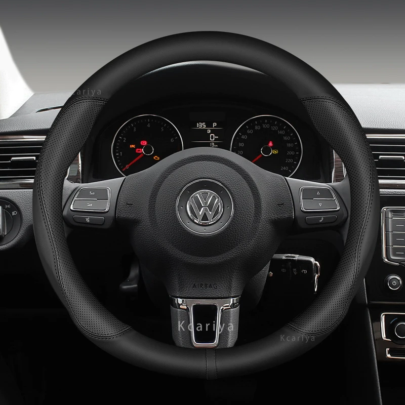 

Новая модная кожаная Автомобильная Оплетка на руль для Volkswagen Magotan Arteon Golf GTI Beetle CC Tiguan Bora Santana Scirocco