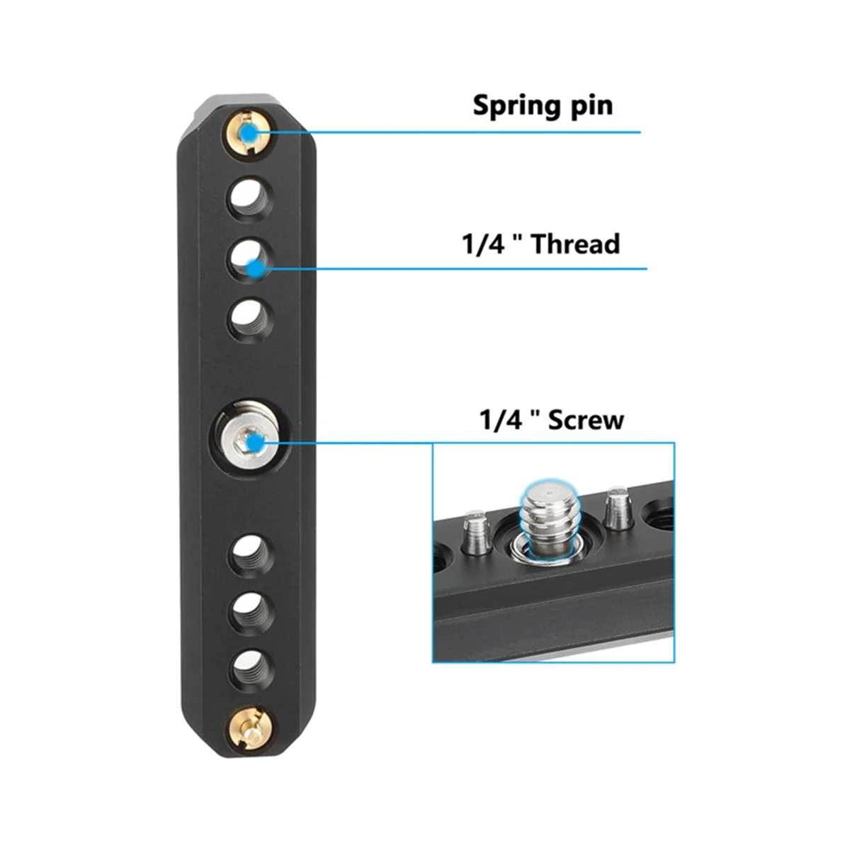 

M85K Quick Release NATO Safety Rail with Anti-Twist 1/4" for Camera Handle and Accessories NATO Clamp