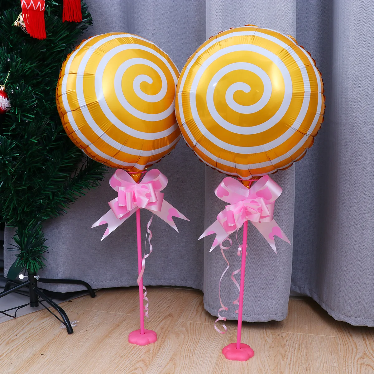 

3Pcs Round Aluminum Foil Balloon Party Decoration Creative Lollipop Table Balloon Photo Photo Props Fun Atmosphere