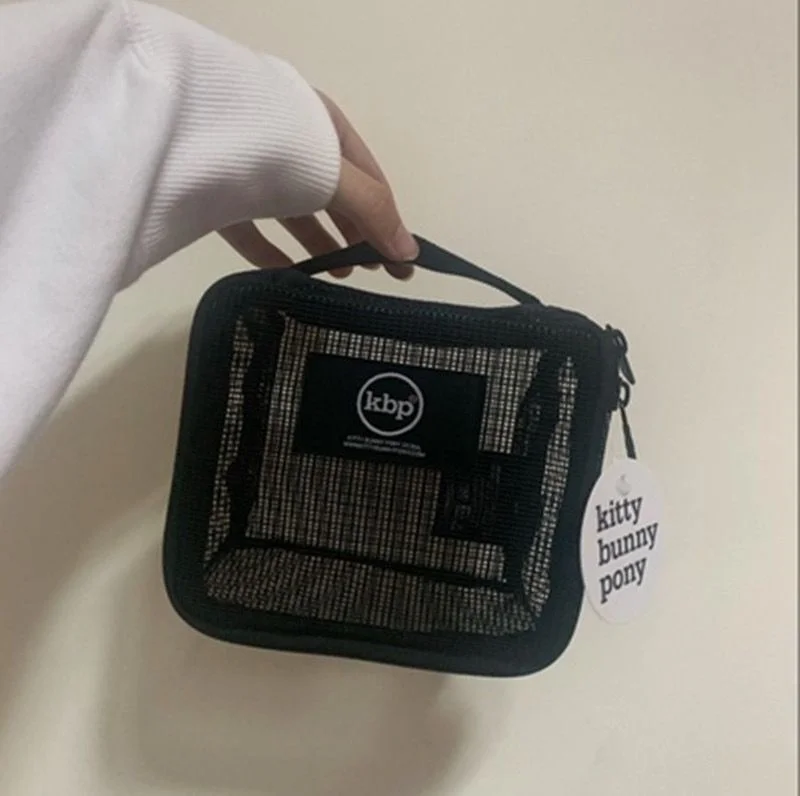 Portable Large Capaci Travel Cosmetic Bag, South Korean, Fashion Brand, Mesh Wash Bag, Storage Bag, Small, Super Popular