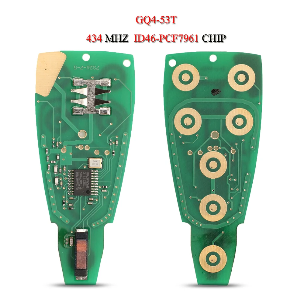 Jingyuqin GQ4-53T IYZC01C Chiave A Distanza Dell'automobile Circuito Per Jeep Chrysler Dodge Ram Journey ID46-PCF7961/PCF7941 Chip 433 Mhz