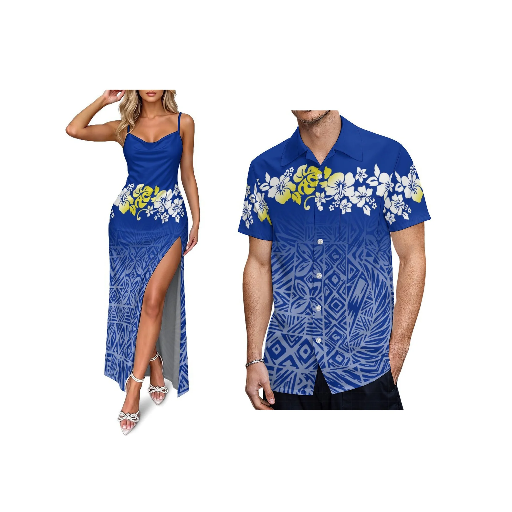 

Hawaii Sleeveless Sexy Evening Dress No Minimum Hot Custom Large Size 5XL Polynesian Design Ladies Long Dress