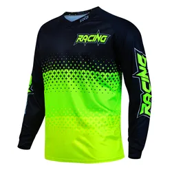 2024 RACING Men's Outdoor Fluorescent Sweat shirt Mountain Bike Long Sleeve Riding Off-Road Motorcycle Quick Dry Jersey