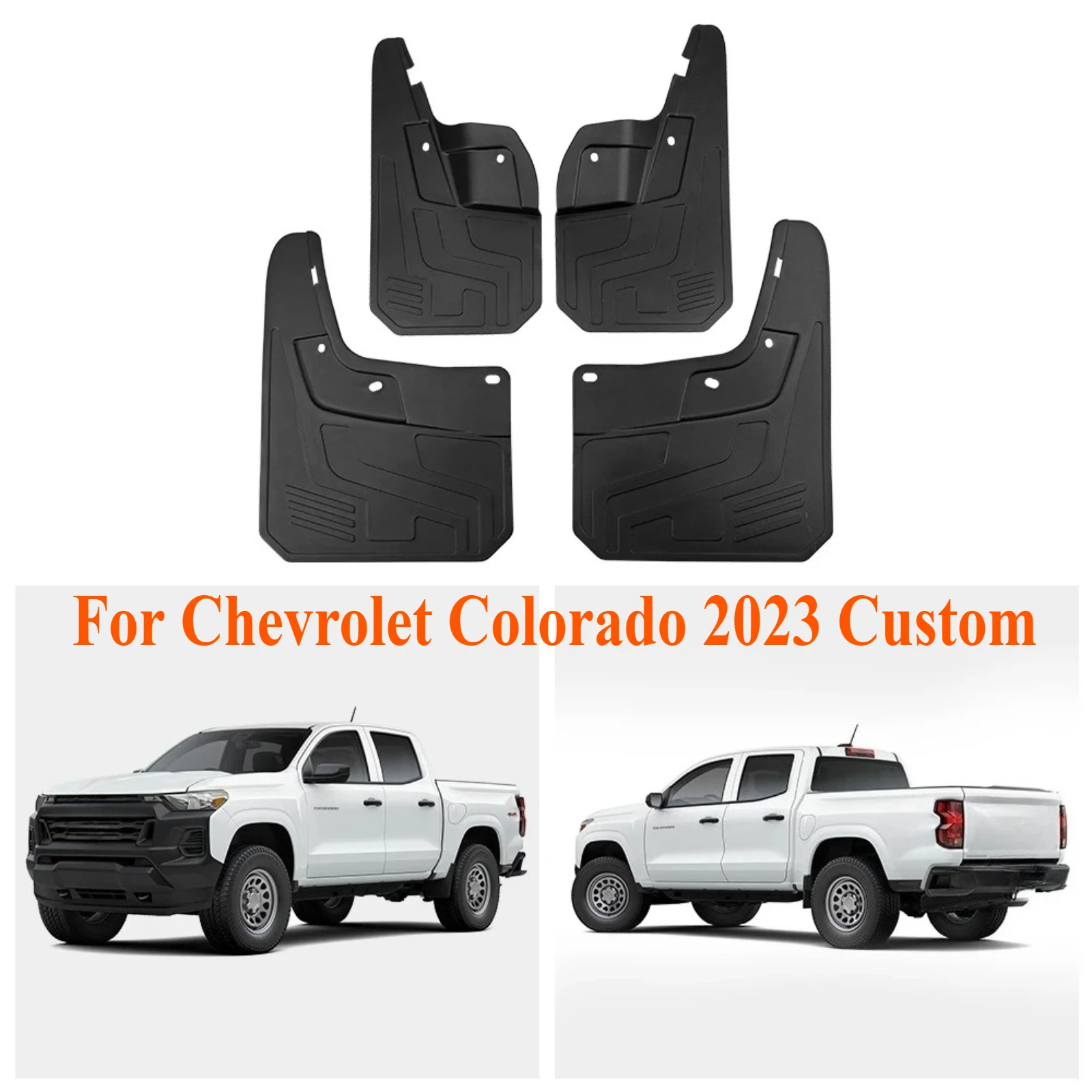 

For Chevrolet Colorado 2023 Custom Fit Mud Flaps Splash Proof Waterproof High Quality Durable Auto Modification Accessories