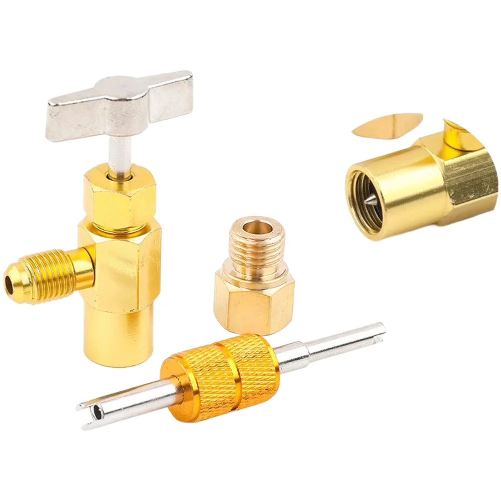 Refrigerant Opener for Car Air Conditioning Systems with 1/2 Thread and for Precision Bottom Pointed Piercing Tip