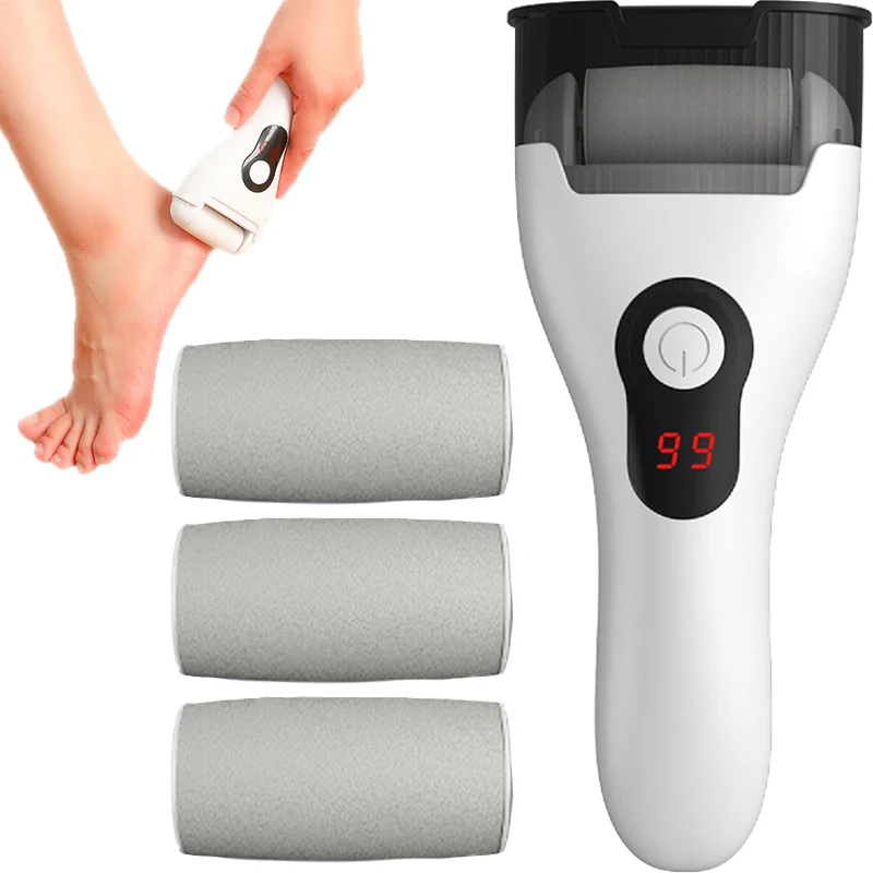 

Rechargeable Electric Foot File Pedicure Tools for Feet Professional Waterproof Pedicure kit for Cracked Heels and Dead Skin