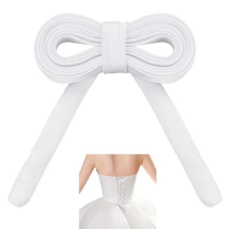 

Adjustable 2M Corset Back Strap Rope for Wedding Dress Bridal Gown Evening Banquet Dress Closure Tie Band Sewing Supply