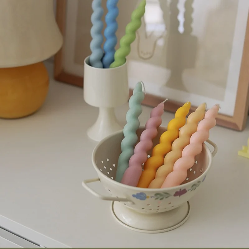 Ins Style Spiral Long Rod Candle Scented Candle Aromatherapy Soy Wax Candles Wedding Birthday Candle Party Home Decoration