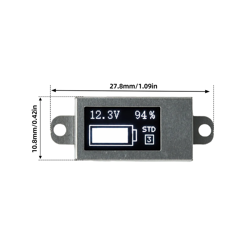 DC 0-30V Ultra-Dünnes Digitales Voltmeter & Batteriemessgerät 0,5-Zoll-OLED-Display Spannungstester 1-6S Einstellbarer Batterie-Ladestandsprüfer – Detail 14