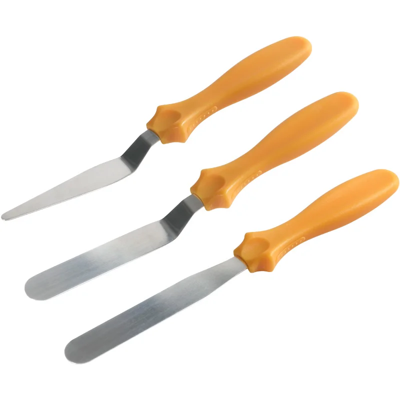 3pcs/set Blade Angled Espatula Spatula Cake Icing Spatula Smooth Filling Tool Cutter Set Wedding Valentine Baking Pastry Tool