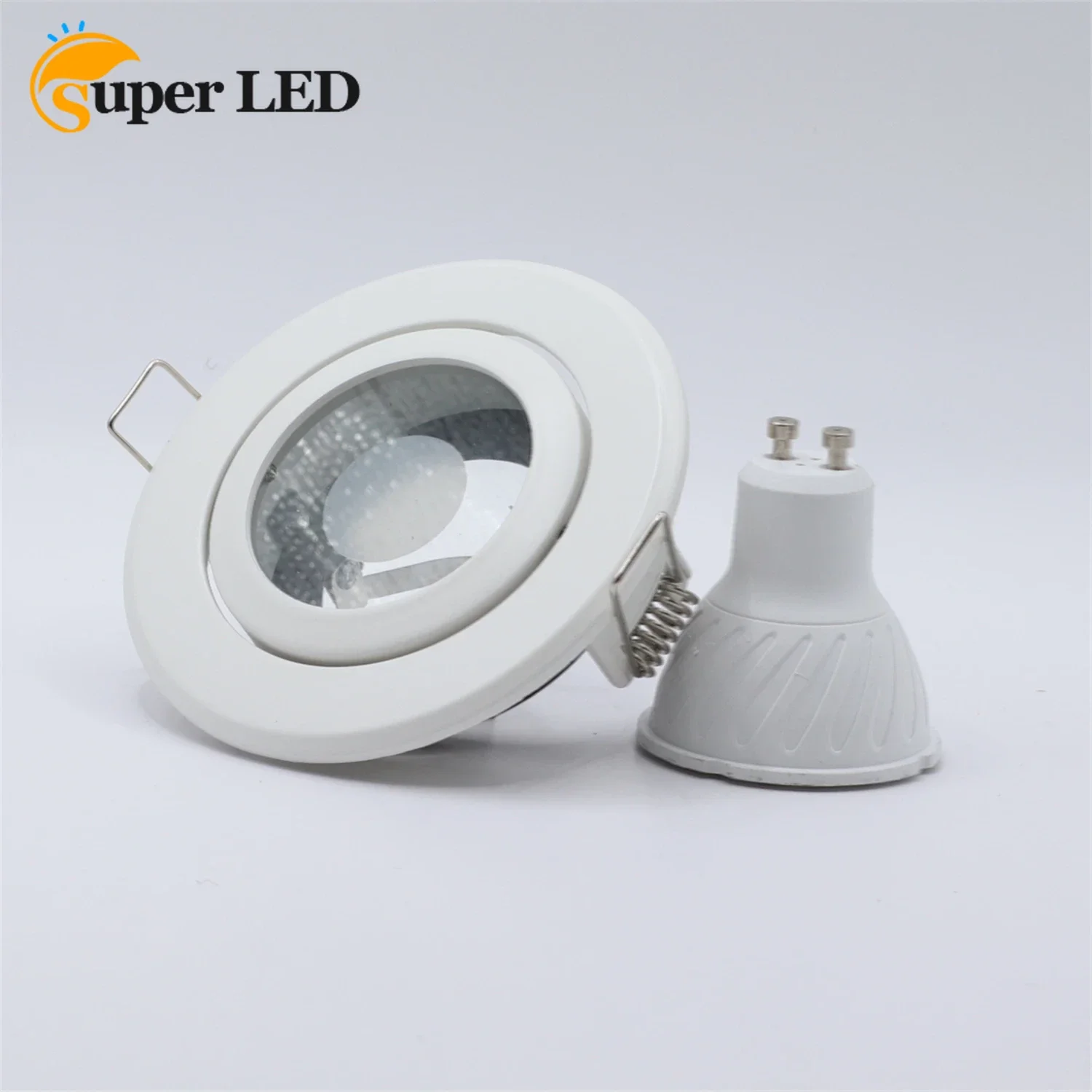 

Round Recessed Ceiling Downlight Mounting Zinc Alloy Frame MR16 GU10 Bulb Replaceable Lamp Holder Fitting Fixtures