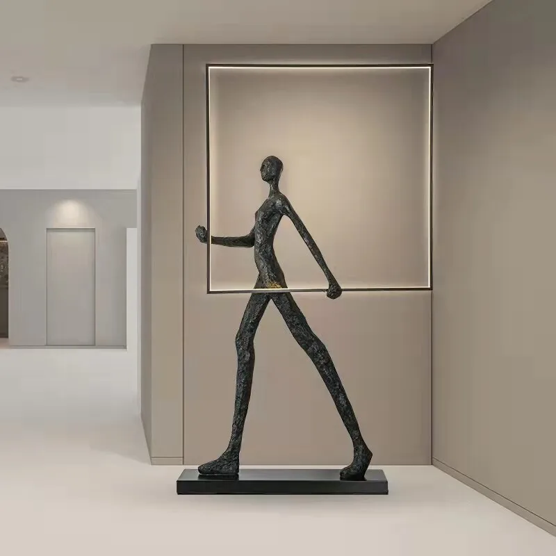 CX Abstract figure sculpture ornament large fiberglass floor installation artwork