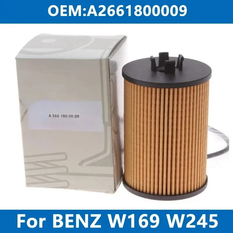 Car Oil Filter Kit A2661800009 For Mercedes Benz W169 W245 A150 A160 A170 A180 A200 B160 B170 B180 B200 CLASS NGT M266 Engine