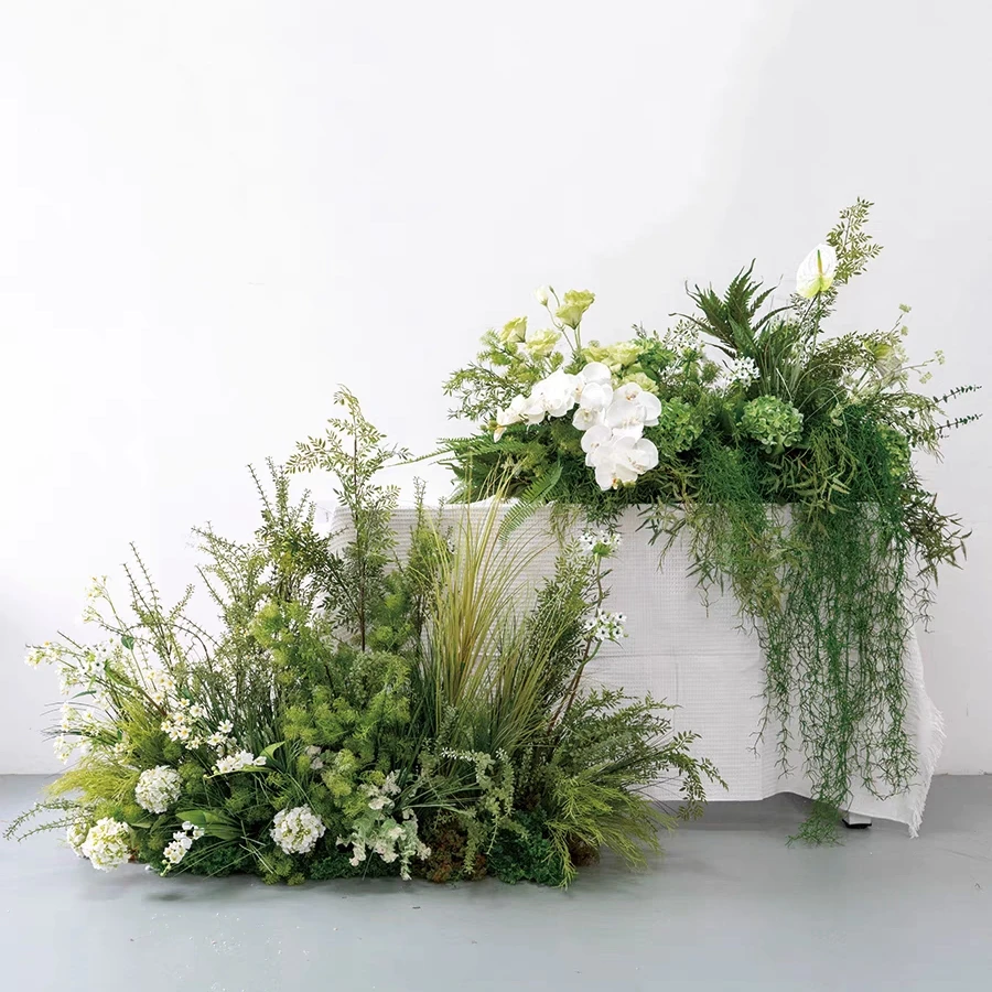 زخرفة الزفاف الخضراء الممشى ال - مراجعة Aisle Runner White وسعره