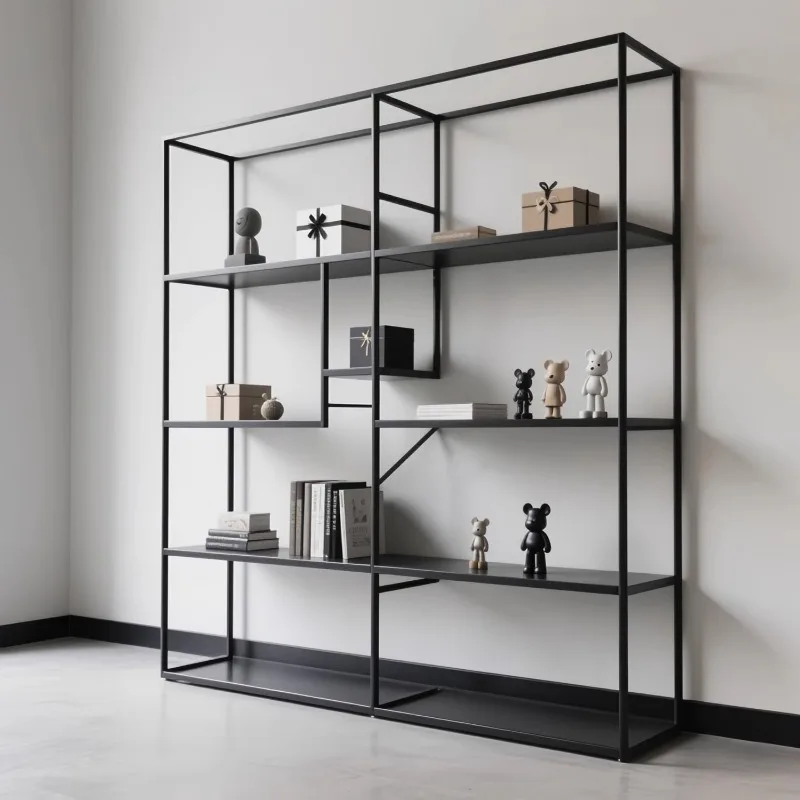 

Wrought iron display rack, multi-layer shelf, combined storage rack, floor display rack, simple storage and finishing rack