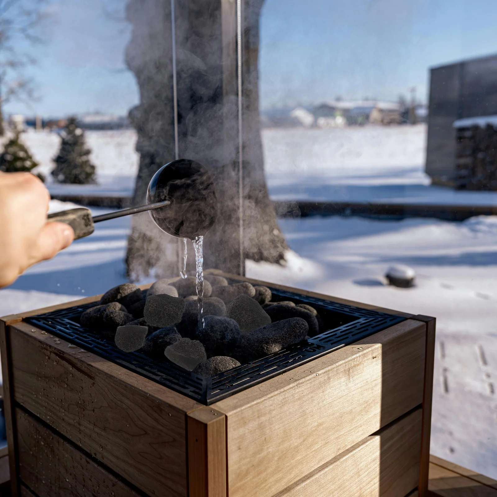 

1 Kg Volcanic Sauna Stones Steam Rocks For Sauna Room Heater Spa Cooking Fireplace Aquarium Massaging Heating Rock Replacement