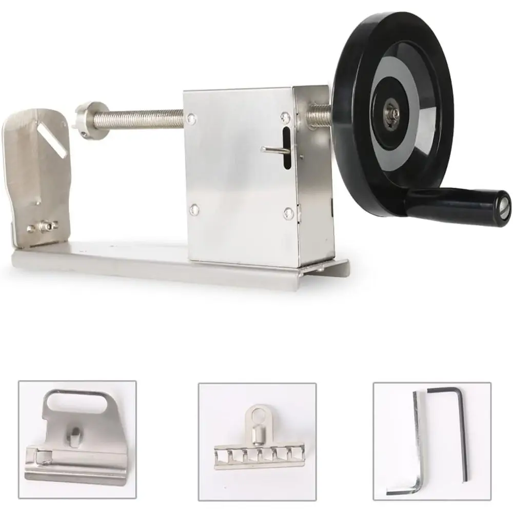 Hand-Crank Stainless Steel Spiral Potato Slicer for Crispy Chips, Fruits & Vegetables