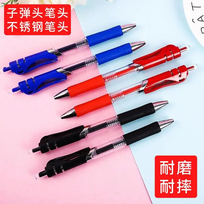 Ballpoint Pens Refill 0.5mm Nib Medium Point Work Pen Retractable Office Business Black Red Blue Rolling Ball Pens High-Capacity