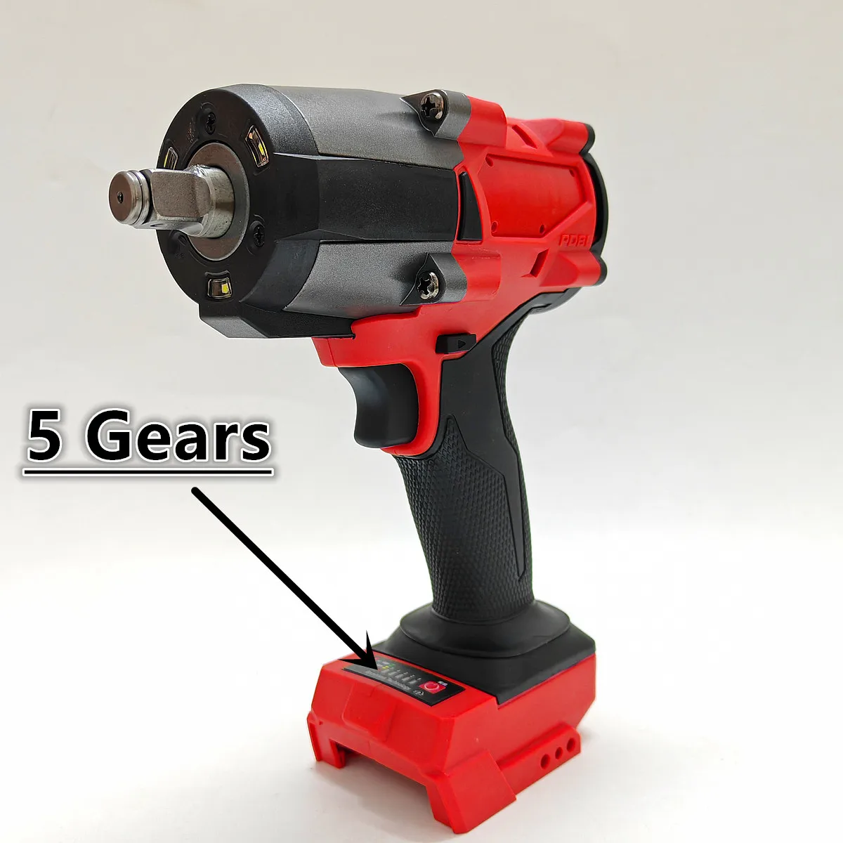 1600N.M Brushless Impact Wrench 5 Gears Cordless Electric Driver 1/2