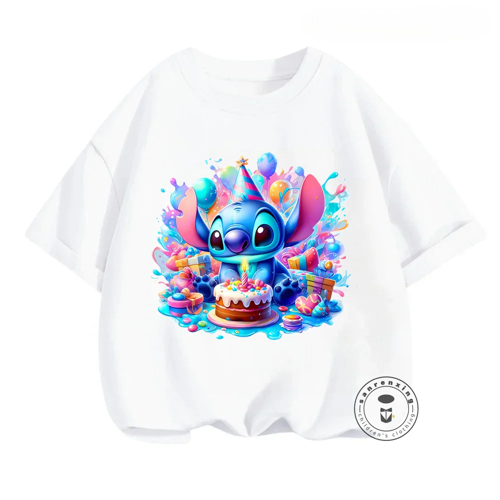 Stylish Summer Wear for Boys Girls Featuring Cartoon Prints of Stitch Marvel Fashionable Comfy T-Shirts Perfect for Any Occasion