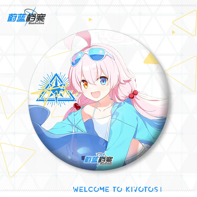 Blue Archive Anime Figure Takanashi Hoshino Natsume Iroha Cosplay Metal Badge Onikata Kayoko Character Decorative Pins Fans Gift