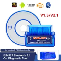 New Bluetooth 5.1 ELM327 V2.1 Auto OBD2 Scanner Car Diagnostic Tool Code Reader Tool Super MINI ELM 327 V1.5 For Android