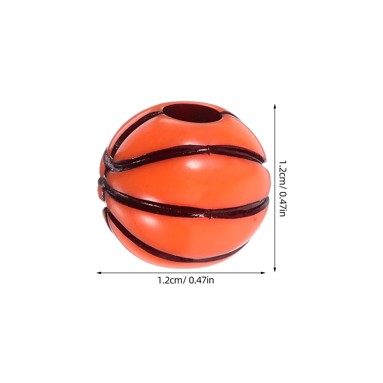 100 Stück Basketball-Perlen für Armbänder, Acryl, Bastelmaterialien, motorische Fähigkeiten, Geburtstagsfeier, Eltern-Kind-Aktivität, lose Perlen