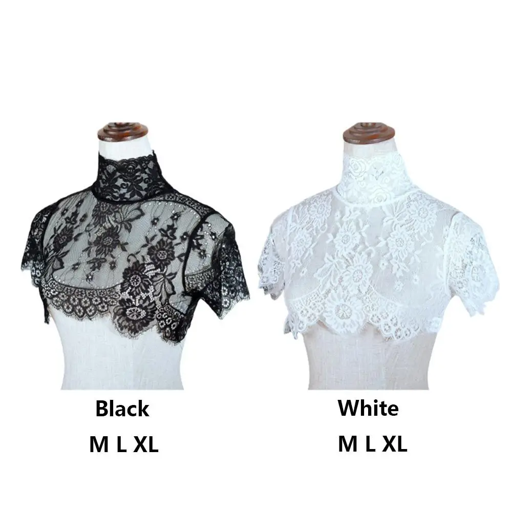 Polyester Yarn Lace False Collar Detachable Clothing Accessories Detachable Fake Collar Scarf Shawl Decoration