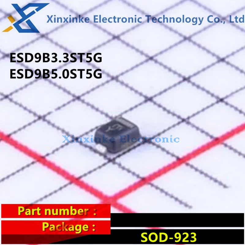 100PCS ESD9B3.3ST5G ESD9B5.0ST5G SOD-923 Bidirectional ESD/TVS Electrostatic Protection Diode 5V 3.3V