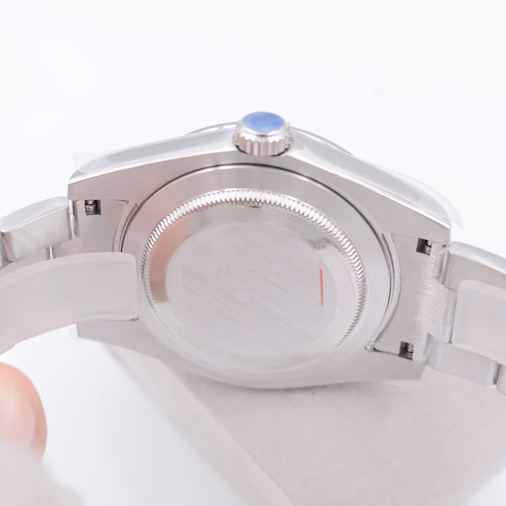 Corgeut NH35 36 มม./39 มม.นาฬิกาอัตโนมัติกันน้ําผู้ชายนาฬิกาสร้อยข้อมือสแตนเลสคริสตัลแซฟไฟร์