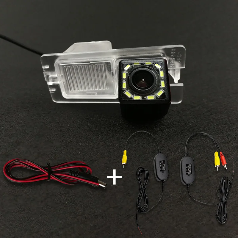 HD Wireless Car CCD Rear Camera Fisheye 8 12 led dynamic Night Vision bracket Parking For Ssangyong Rexton Kyron Korando Actyon