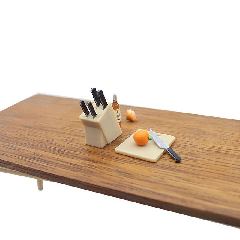 Dollhouse Miniature Cutting Tool, Mini Cutter Holder, Cutting Board Model: Ultimate Accessories for Kitchen Scene Toys.